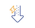 Energy line icon. Thunderbolt sign. Power consumption. Vector Royalty Free Stock Photo