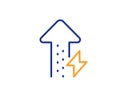 Energy line icon. Thunderbolt sign. Power consumption. Vector Royalty Free Stock Photo