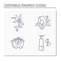 Energy line icons set Royalty Free Stock Photo