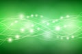 Energy lines on green background Royalty Free Stock Photo
