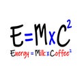 Energy milk coffee