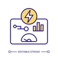 Energy monitoring RGB color icon