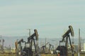 ENERGY- Panorama of an Oil Field in Bakersfield, California Royalty Free Stock Photo