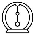 Energy pendulum icon outline vector. Physics impact