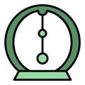 Energy pendulum icon vector flat