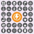 Energy power and environment icon set.Vector/EPS10 Royalty Free Stock Photo