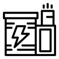 Energy power icon outline vector. Fuel generator wind