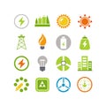 Energy and Power Icon Set Collection Vector for UI Documents Websites and Mobile Applications Royalty Free Stock Photo
