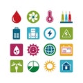 Energy and Power Icon Set Collection Vector for UI Documents Websites and Mobile Applications Royalty Free Stock Photo