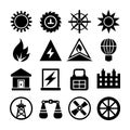 Energy and Power Icon Set Collection Vector for UI Documents Websites and Mobile Applications Royalty Free Stock Photo