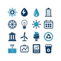 Energy and Power Icon Set Collection Vector for UI Documents Websites and Mobile Applications Royalty Free Stock Photo