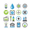 Energy and Power Icon Set Collection Vector for UI Documents Websites and Mobile Applications Royalty Free Stock Photo