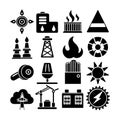 Energy and Power Icon Set Collection Vector for UI Documents Websites and Mobile Applications Royalty Free Stock Photo