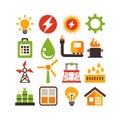 Energy and Power Icon Set Collection Vector for UI Documents Websites and Mobile Applications Royalty Free Stock Photo