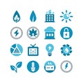 Energy and Power Icon Set Collection Vector for UI Documents Websites and Mobile Applications Royalty Free Stock Photo