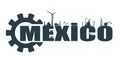 Energy and Power icons. Mexico word