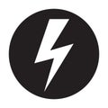 Energy power vector icon on white background. Electricity elements. Royalty Free Stock Photo