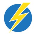 Energy power vector icon on white background. Electricity elements. Royalty Free Stock Photo