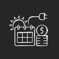 Energy pricing in summer chalk white icon on dark background Royalty Free Stock Photo