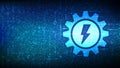 Energy production icon made with electricity signs. Cog with power symbol. Electricity generation background. Energy sources for Royalty Free Stock Photo