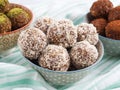 Energy protein balls with coconut flakes