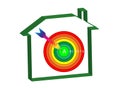 Energy ratings house target Royalty Free Stock Photo