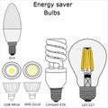Energy saver bulbs vector Royalty Free Stock Photo