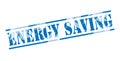 Energy saving blue stamp Royalty Free Stock Photo