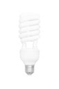 Energy saving bulb,Fluorescent spiral light bulb isolated on white Royalty Free Stock Photo