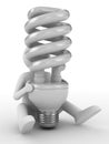 Energy saving bulb on white background Royalty Free Stock Photo