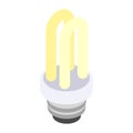 Energy saving fluorescent light bulb icon Royalty Free Stock Photo