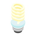 Energy saving fluorescent light bulb icon Royalty Free Stock Photo