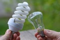 Energy saving or glow lamp? Choice problem