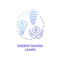 Energy saving lamp blue concept icon Royalty Free Stock Photo