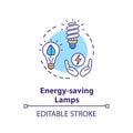 Energy saving lamp concept icon Royalty Free Stock Photo