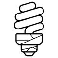 Energy saving lamp icon vector Royalty Free Stock Photo