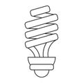 Energy saving lamp light bulb pictograph Royalty Free Stock Photo