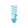 Energy saving lamp on a white background. Flat style icon Royalty Free Stock Photo