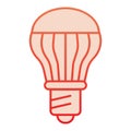 Energy saving light bulb flat icon. Energy efficient lamp red icons in trendy flat style. Electricity saving lamp Royalty Free Stock Photo