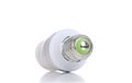 Energy saving light bulb with green line