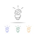 energy saving Light bulb icons. Element of ecology for mobile concept and web. Thin line icon for website design and devel Royalty Free Stock Photo