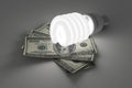 Energy saving light bulb, save energy and money Royalty Free Stock Photo
