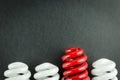 Energy saving light bulbs business concept of Differentiation Royalty Free Stock Photo