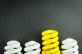 Energy saving light bulbs business concept of Differentiation Royalty Free Stock Photo