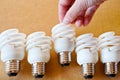 Energy saving light bulbs Royalty Free Stock Photo