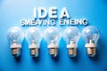Energy Saving Light Bulbs: Sustainable Energy Concept Royalty Free Stock Photo