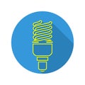 Energy Saving Light Vector. Fluorescent Light Bulb Icon. Royalty Free Stock Photo