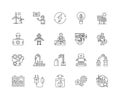 Energy saving solutions line icons, signs, vector set, outline illustration concept