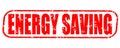 Energy saving stamp on white background Royalty Free Stock Photo