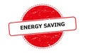 energy saving stamp on white Royalty Free Stock Photo